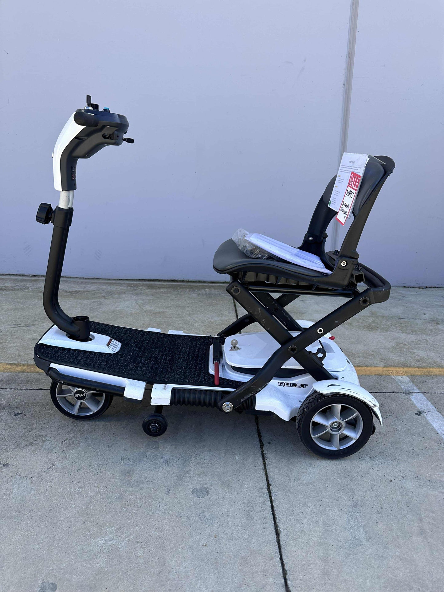 Preowned- Pride Quest (Airline Approved) - Portable Lightweight Mobility Scooter - Used Including 3 Month Warranty (136kg Safe Load